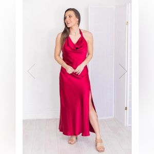 🌹Ruby Red Silky Dress🌹